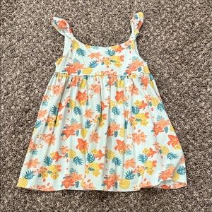 Floral Kids Dress with Pineapple Print - 18 month